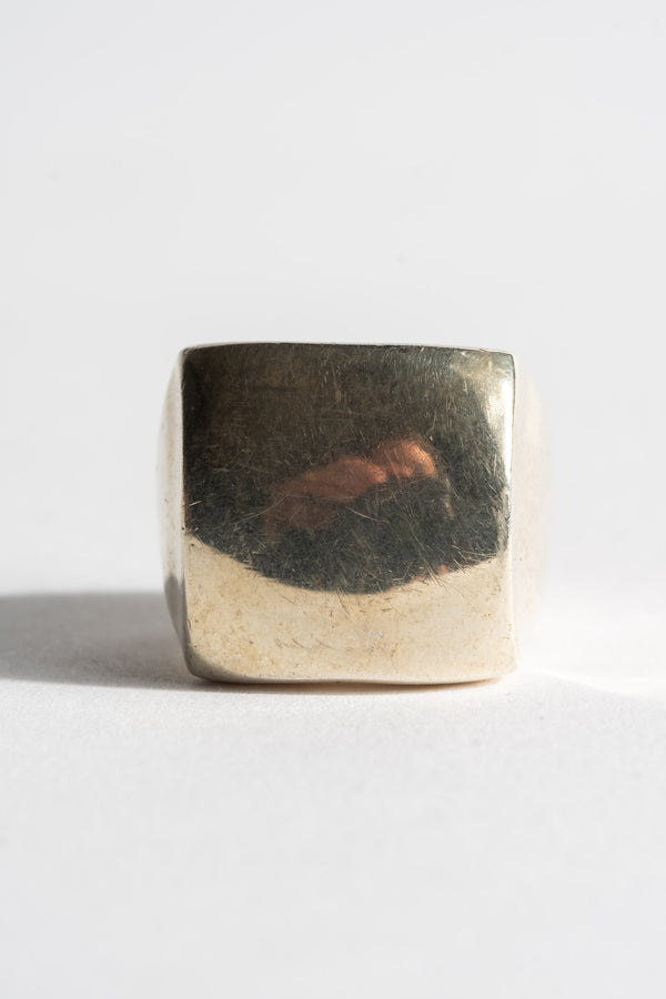 Sterling Modern Puffy Square Ring