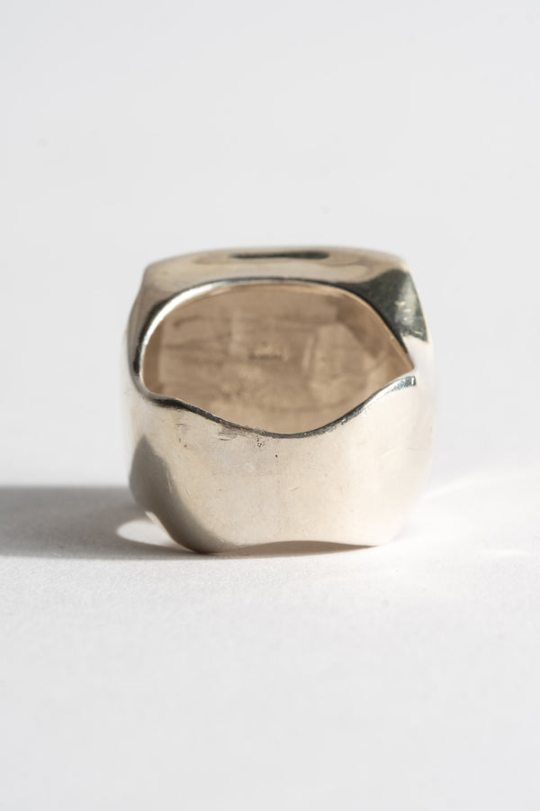 Sterling Modern Puffy Square Ring