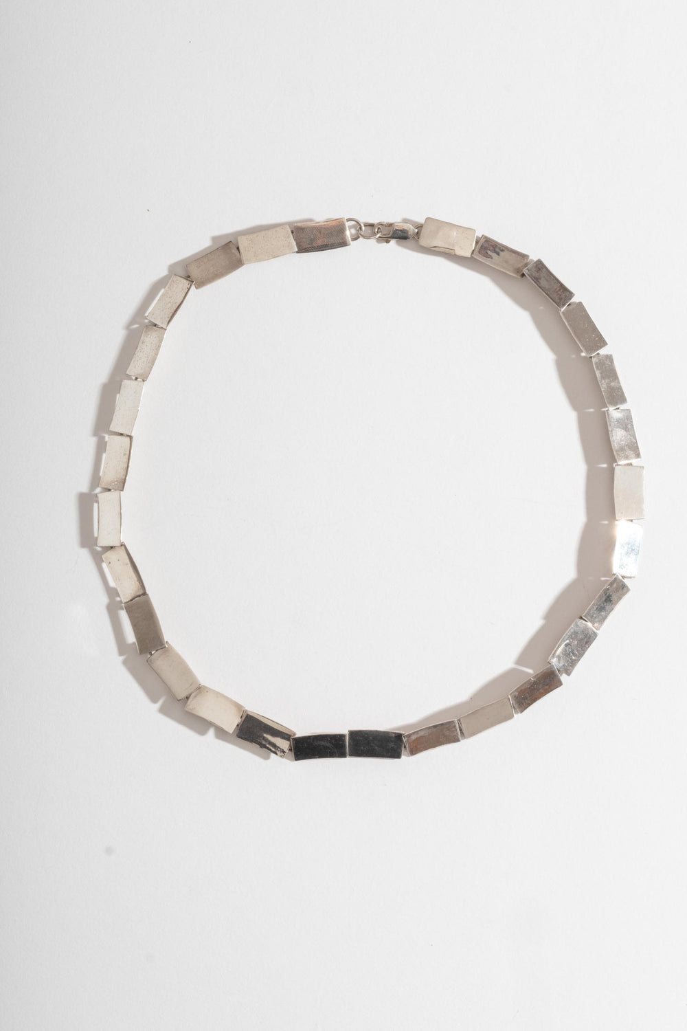 Sterling Modern Rectangle Chain Necklace