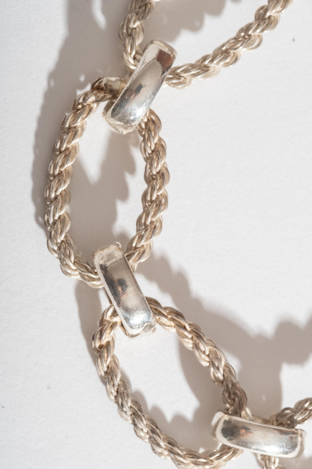 Sterling Rope Link Chain Bracelet