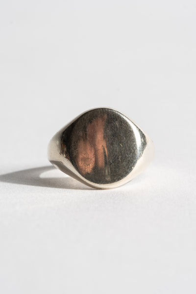 Sterling Simple Oval Signet Ring