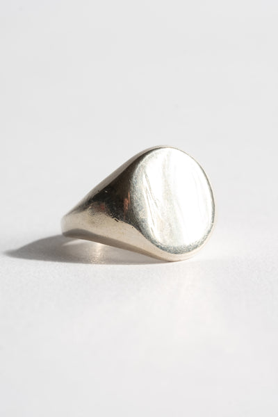 Sterling Simple Oval Signet Ring