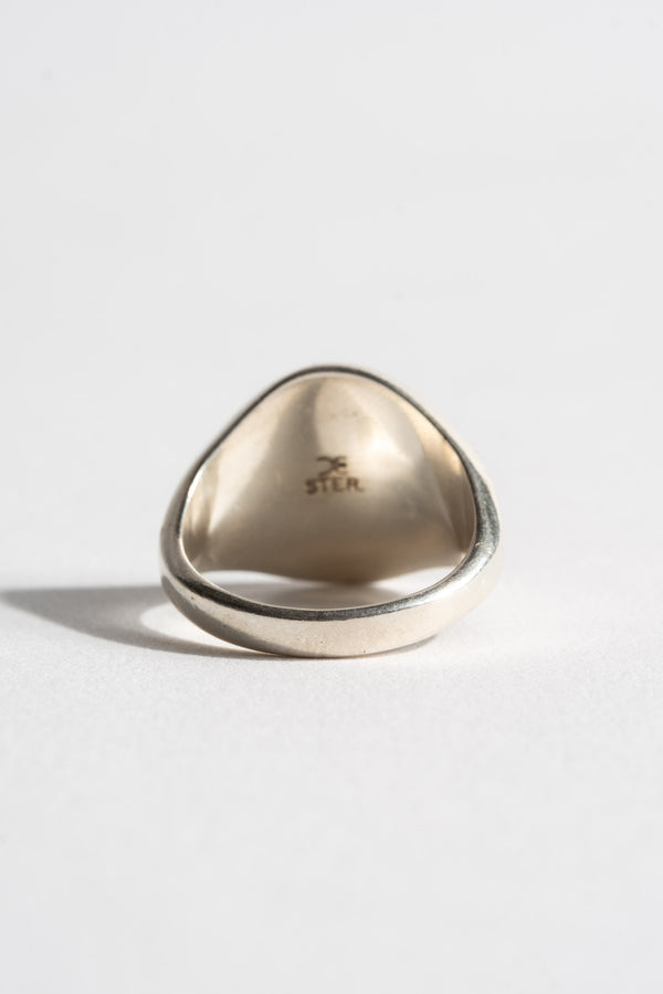 Sterling Simple Oval Signet Ring