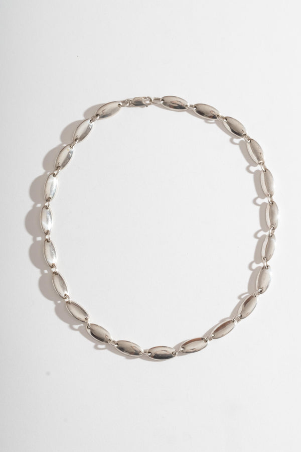 Sterling Tiffany Style Pebble Link Chain Necklace