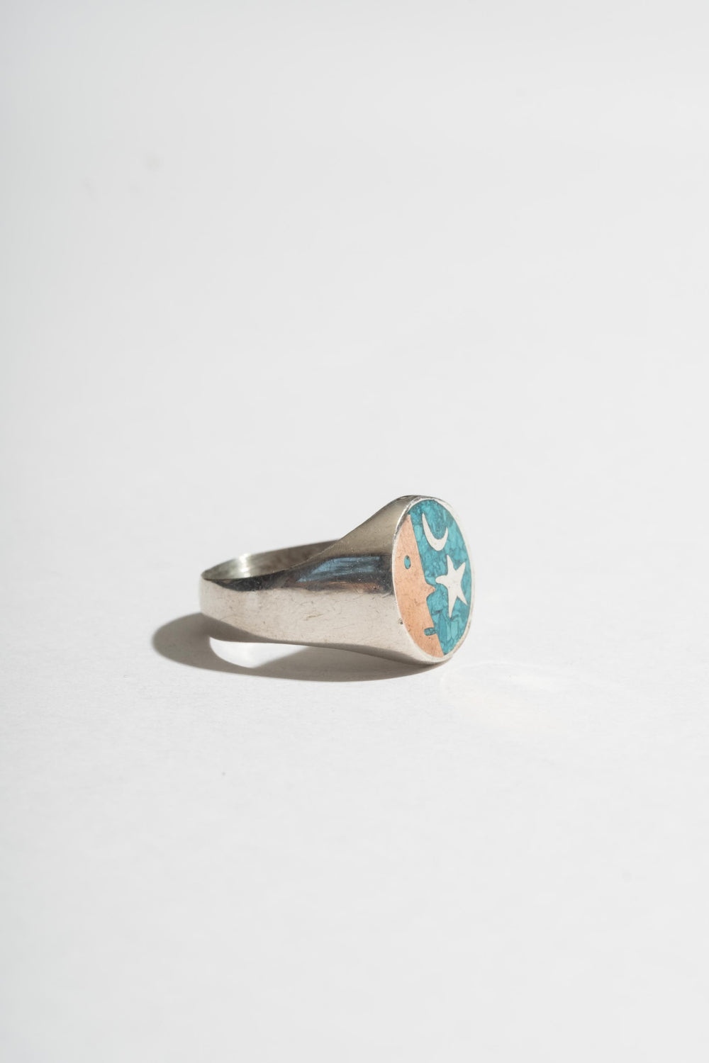 Sterling Turquoise Inlay Face Ring