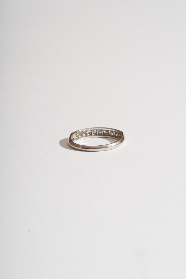 Ten Stone Platinum Deco Diamond Band