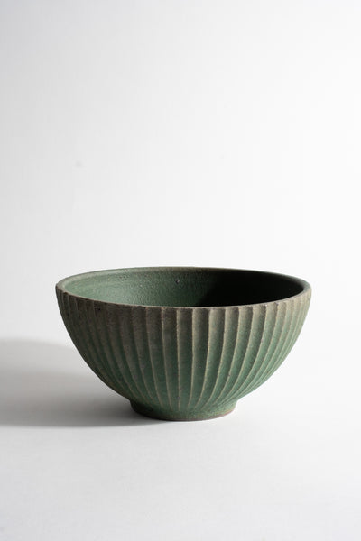 Green Fluted Eating Bowls