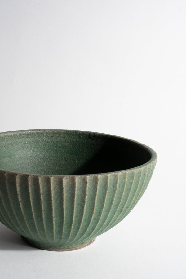 Green Fluted Eating Bowls