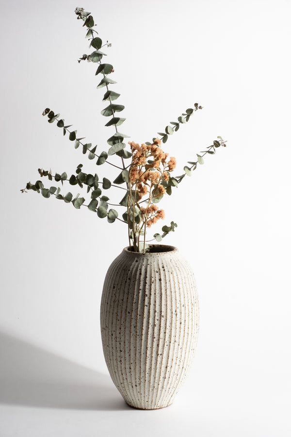 Tall Fluted Pod Vase