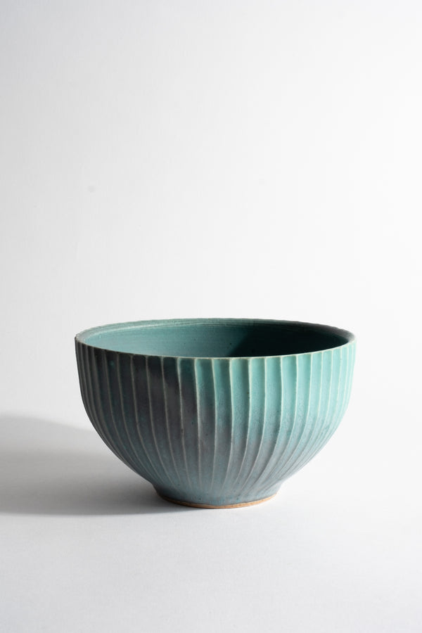 Turquoise Fluted Eating Bowls