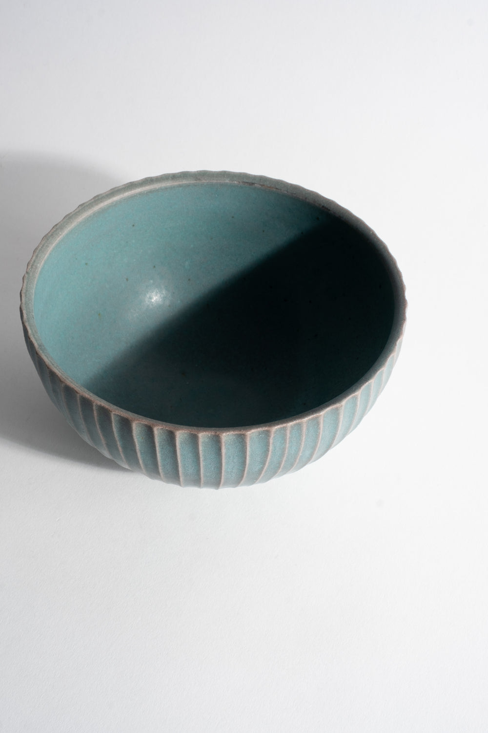 Turquoise Fluted Eating Bowls