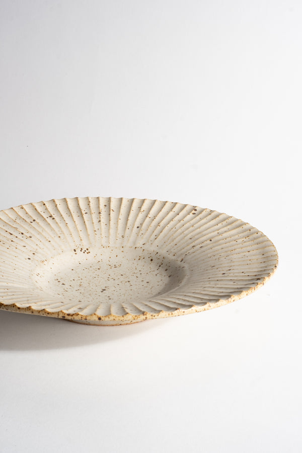 Wide Fluted Serving Dish