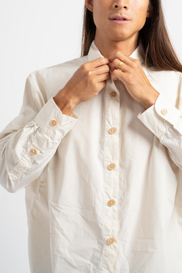 The Oversized Shirt in White Cotton Poplin