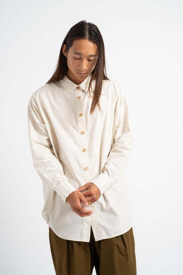 The Oversized Shirt in White Cotton Poplin