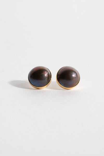 14K Mabe Pearl Studs
