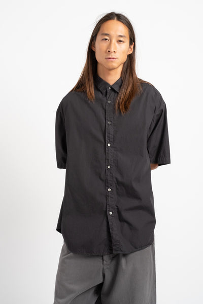 Half Sleeve Big Shirt In Charcoal