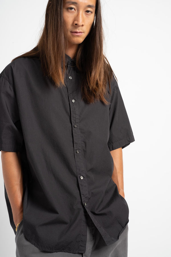 Half Sleeve Big Shirt In Charcoal