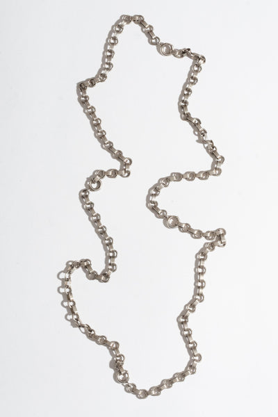 Vintage Sterling Adjustable Paper Chain Link Chain