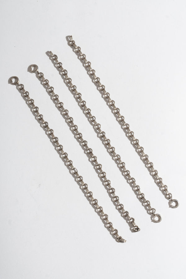 Vintage Sterling Adjustable Paper Chain Link Chains