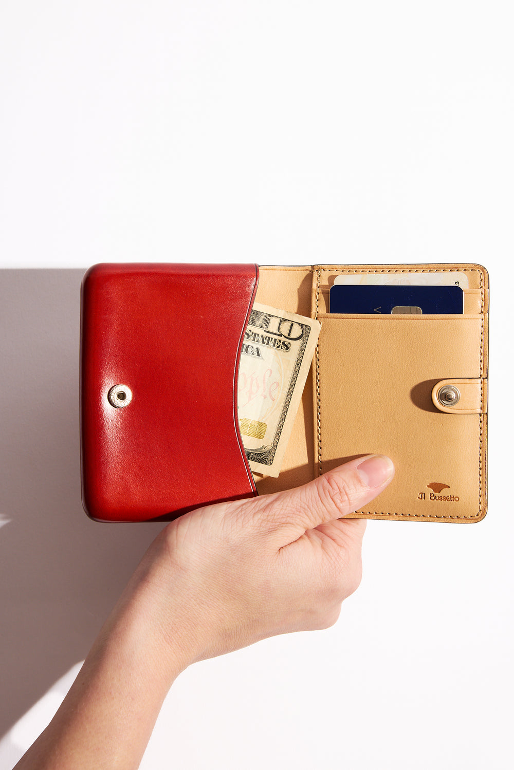 Nolo Wallet in Coral Red