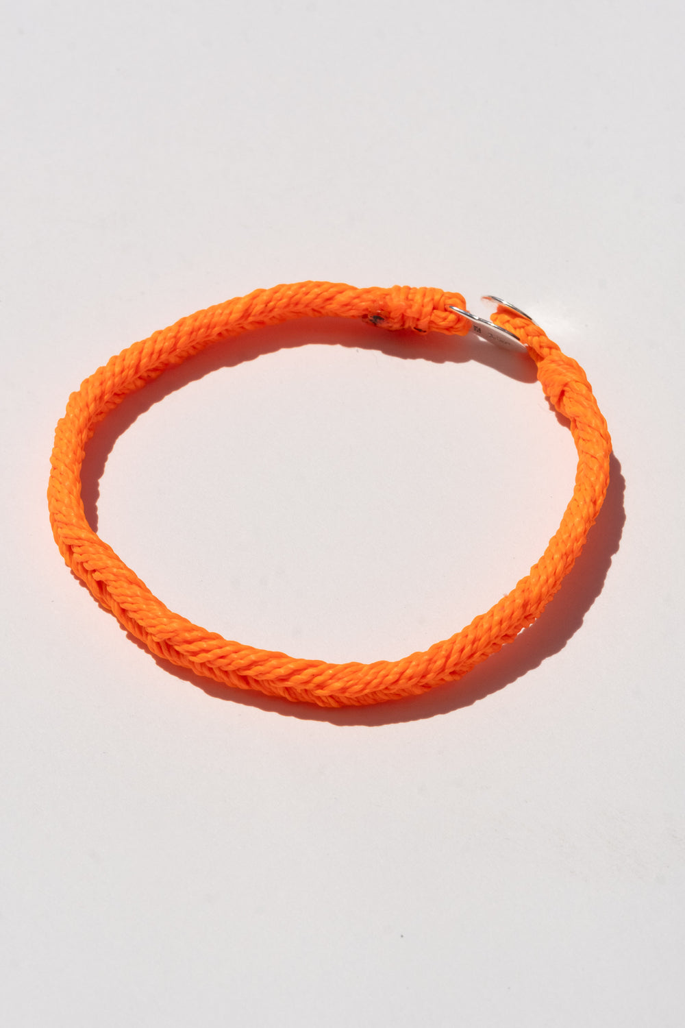 Classic Fishtail Button Bracelet in Neon Orange