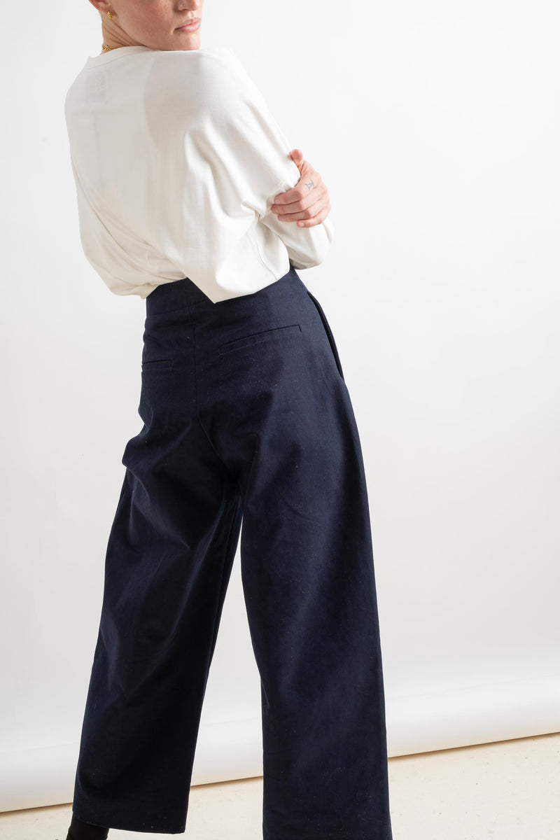 Studio Nicholson | DORDONI VOLUME PANT IN DARK NAVY – RELIQUARY