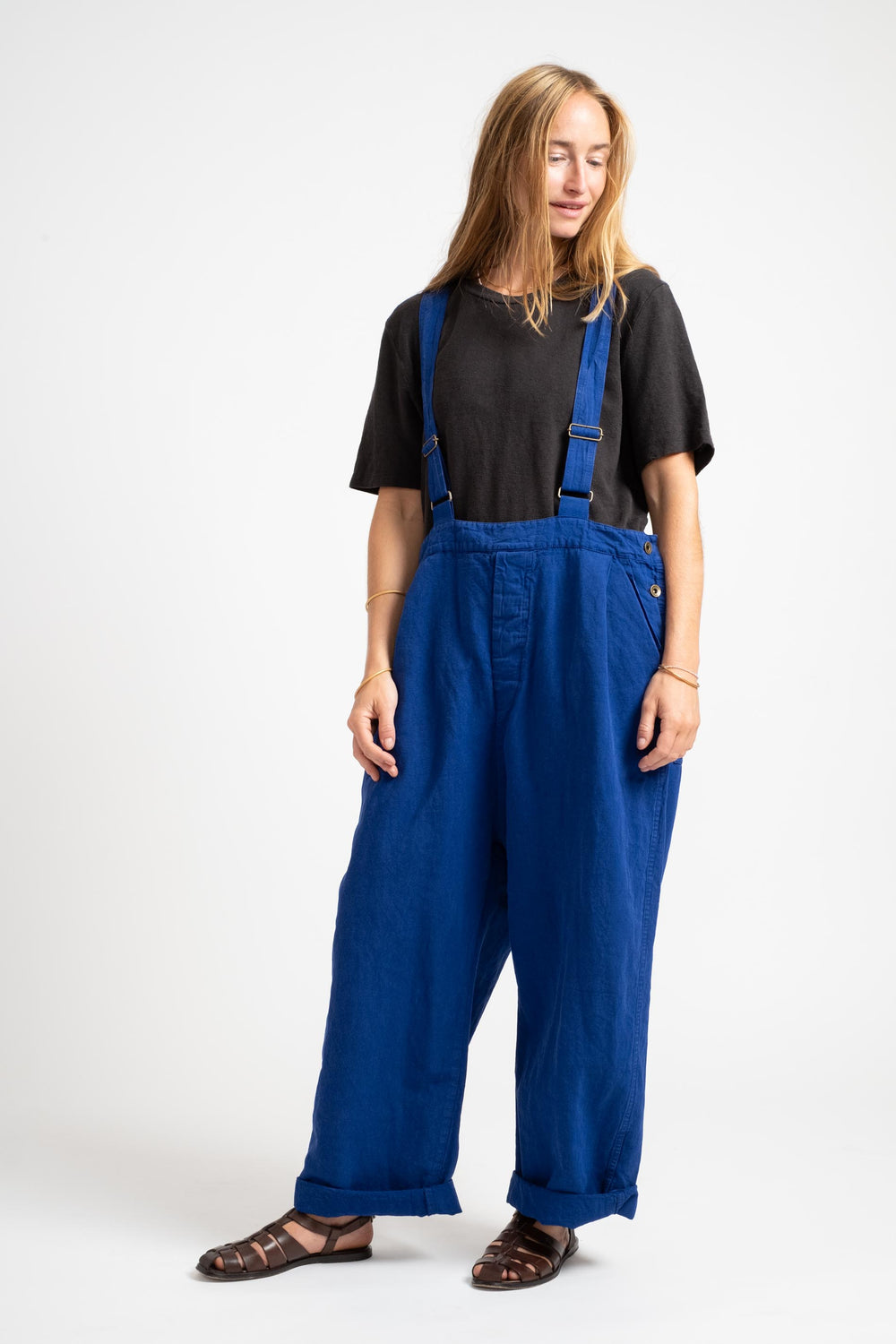 Garment Dyed Overall In Royal Navy