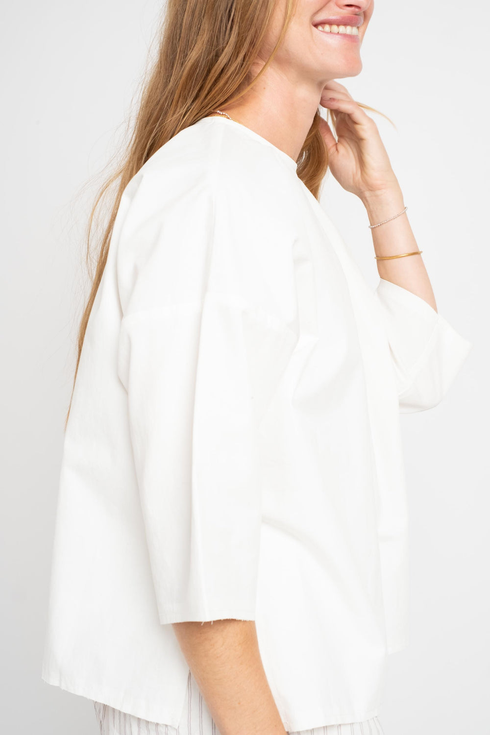 Horse Cloth Pullover In White