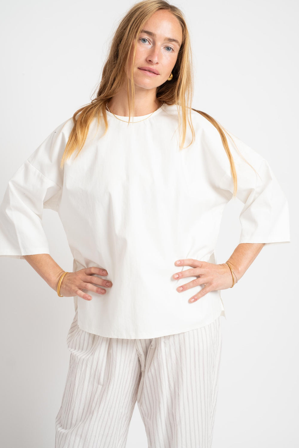 Horse Cloth Pullover In White