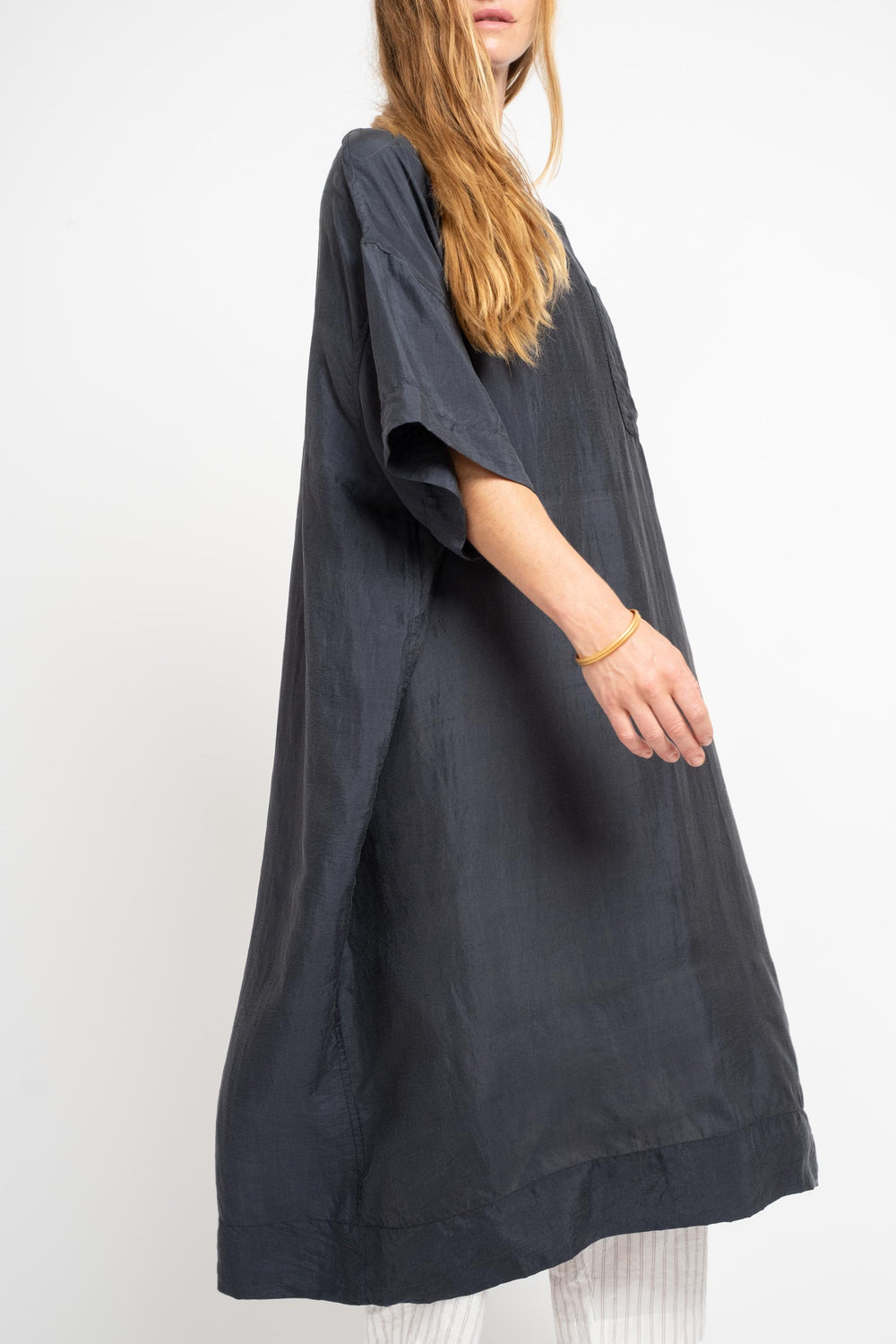 Silk Dress In Charcoal