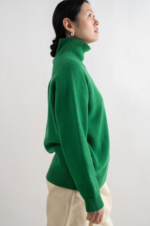 KNIT PULLOVER IN GREEN