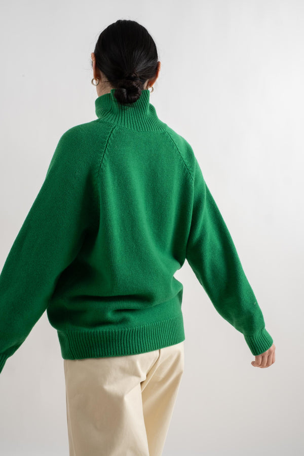 Knit Pullover In Green