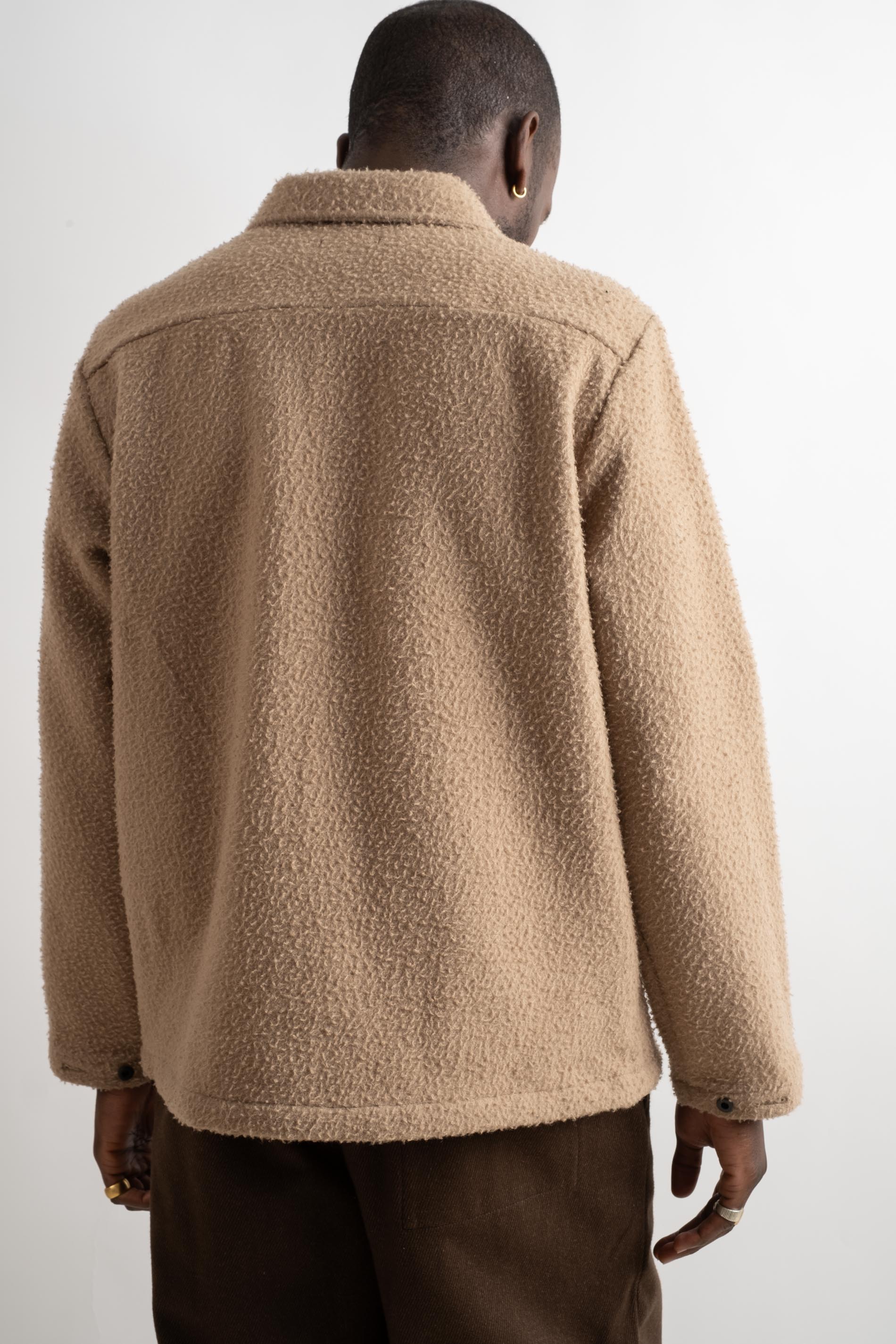 evan kinori | FIELD SHIRT IN SAND CASTENTINO WOOL – RELIQUARY