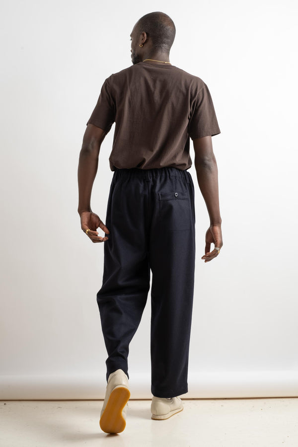 Elastic Pant In Wool/Cashmere Flannel