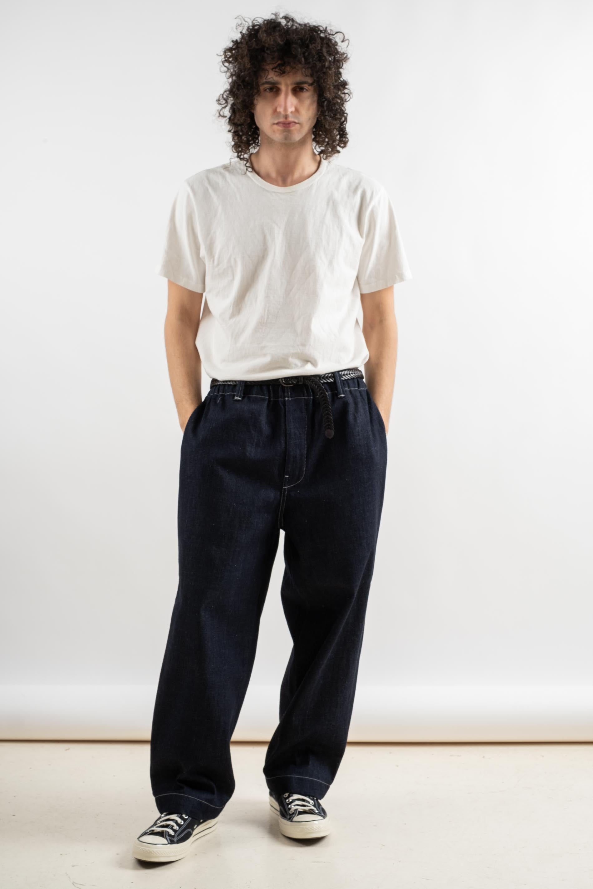 evan kinori | Elastic Pant In Indigo Organic Cotton Denim – RELIQUARY