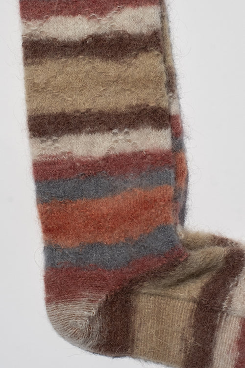 MOHAIR MULTICOLOR SOCK IN NATURAL