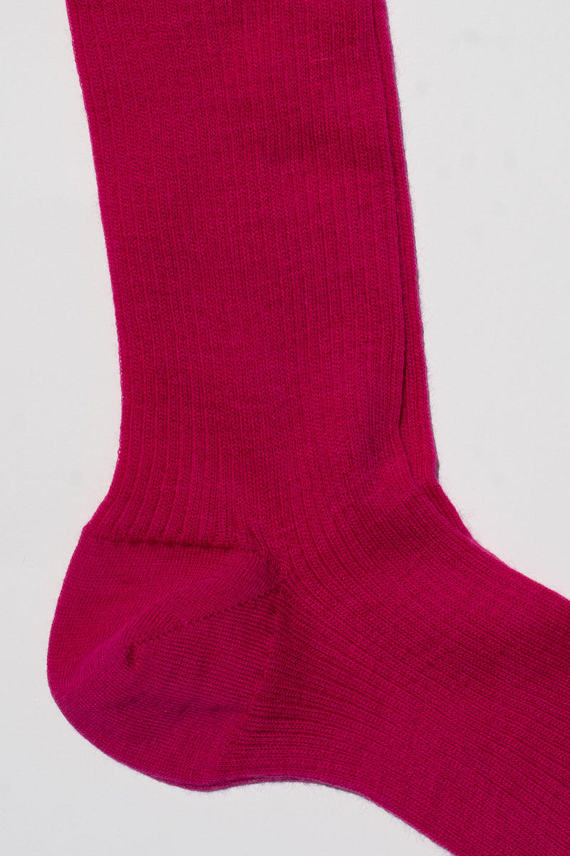 RIBBED SOCK IN HOT PINK