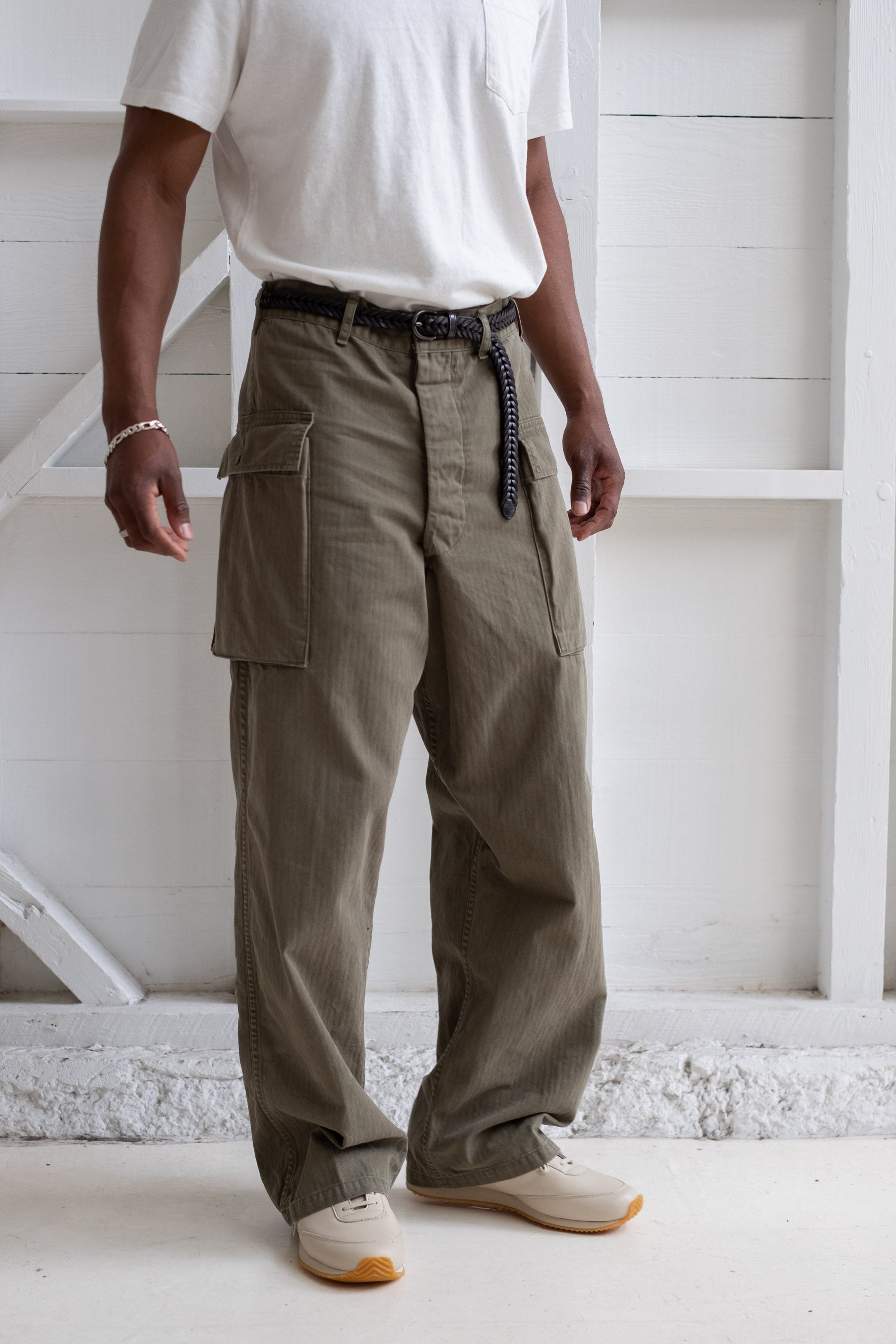 Stone Twill Pocket High Waist Cargo Trousers | PrettyLittleThing