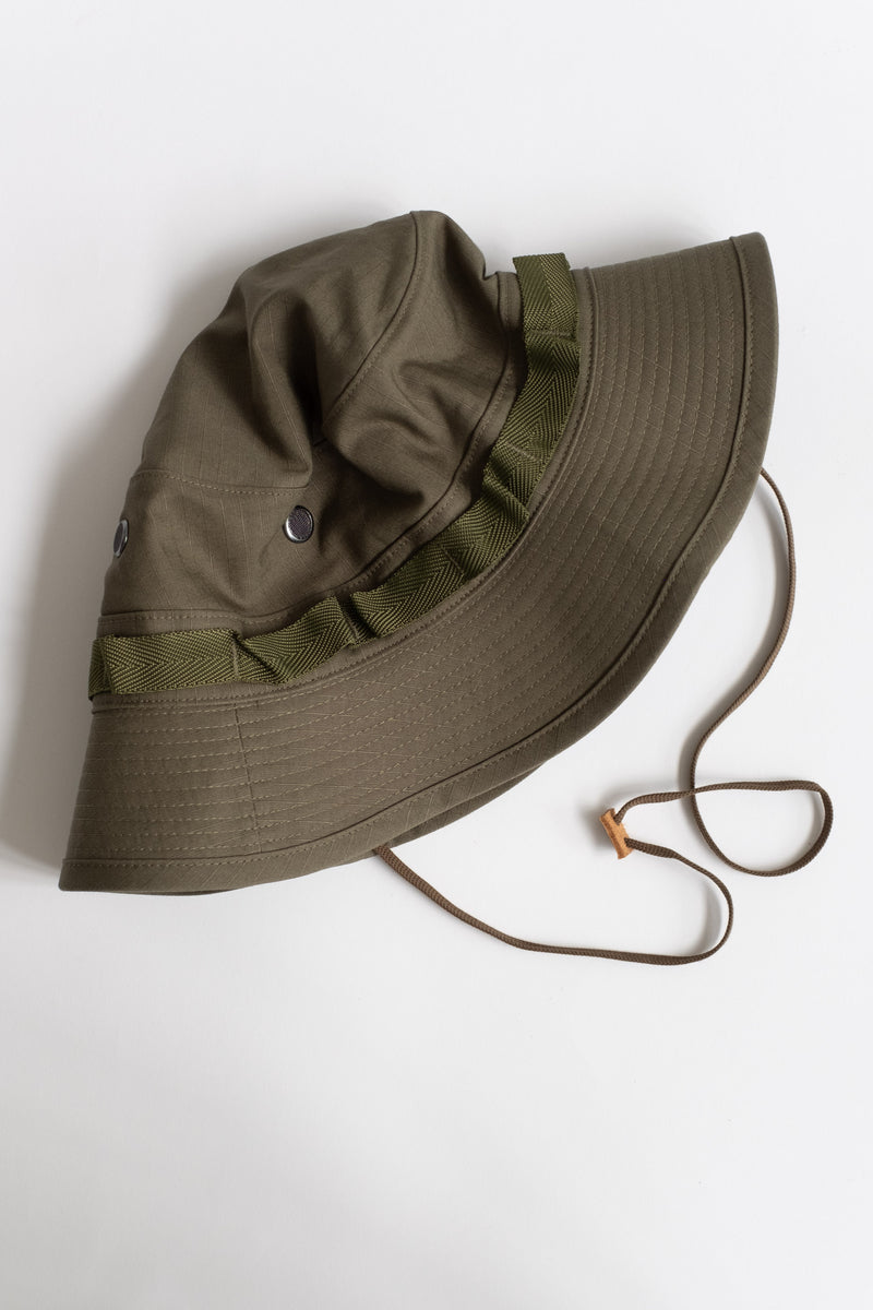 US ARMY JUNGLE HAT IN RIPSTOP ARMY GREEN