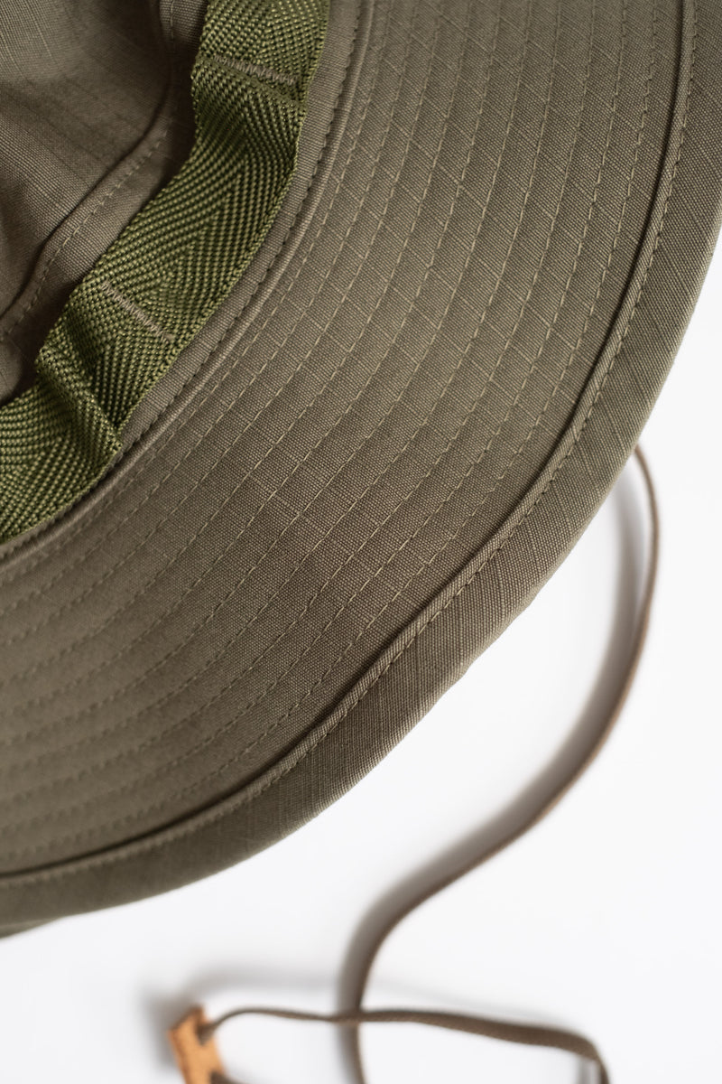 US ARMY JUNGLE HAT IN RIPSTOP ARMY GREEN