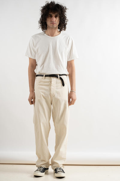 Napped Twill 60's Painter Pant in Ecru