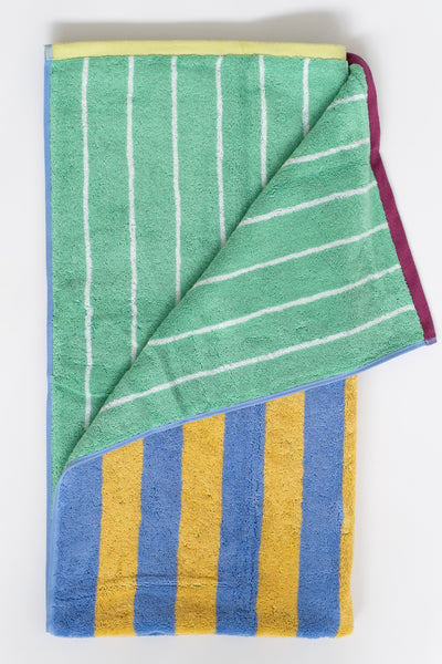 Papaya Stripe Bath Towel