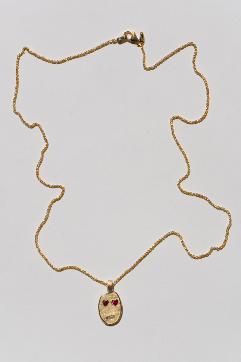 9K SAPPHIRE MASK PENDANT NO. 27