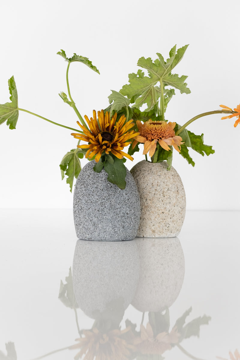LARGE STONE FLOWER VASE