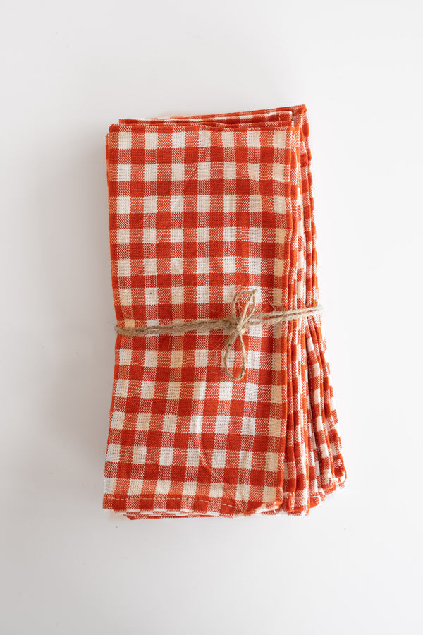 Mini Gingham Napkin Set