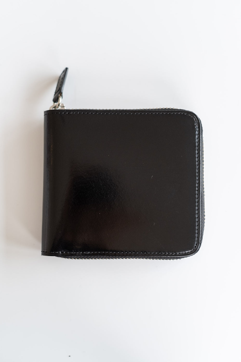 Square Zip Wallet In Black