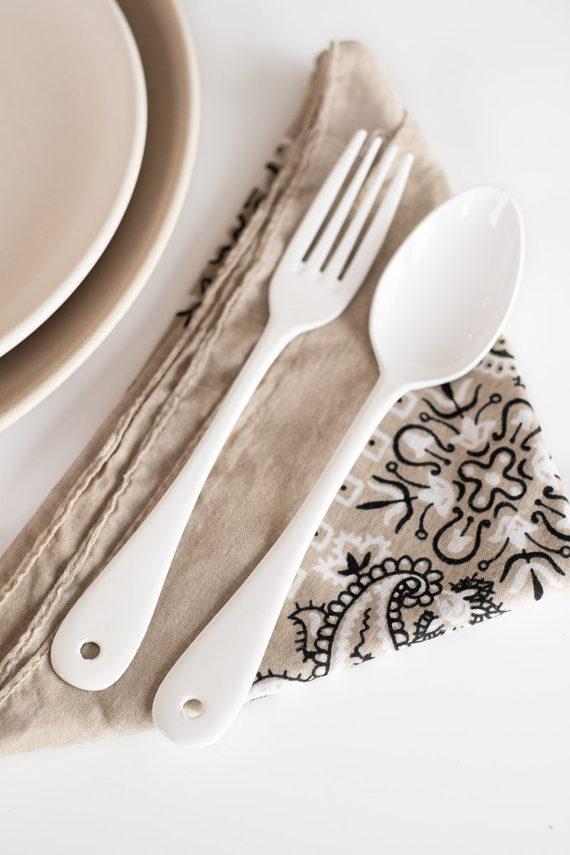 ENAMEL DESSERT SPOON