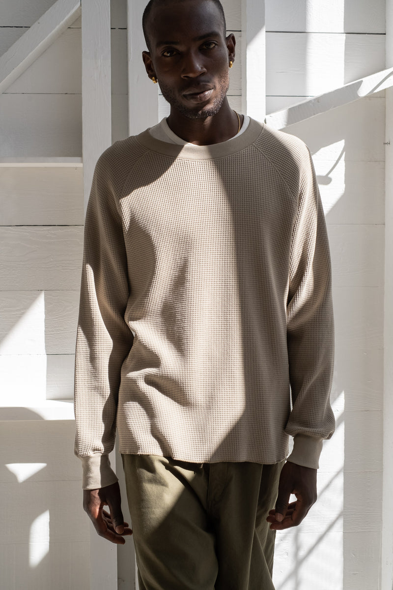 RAGLAN THERMAL IN TAUPE FOG