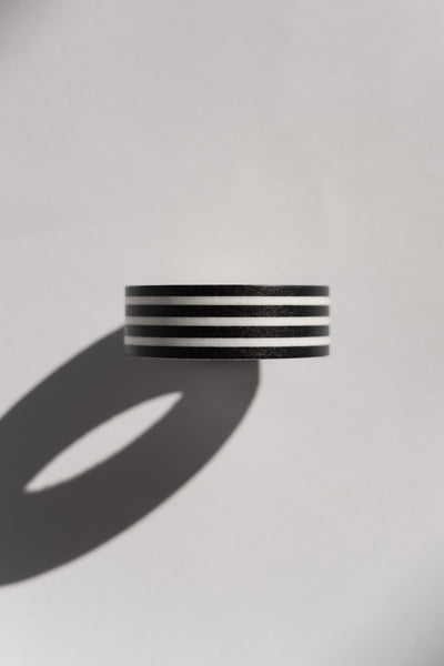 Washi Tape In Black + White Stripe