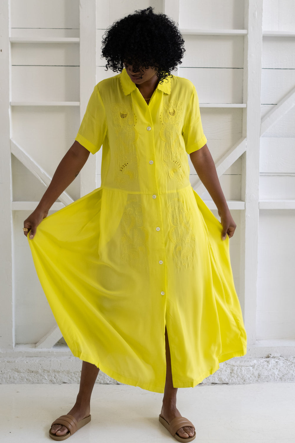 Mimosa Dress in Citron